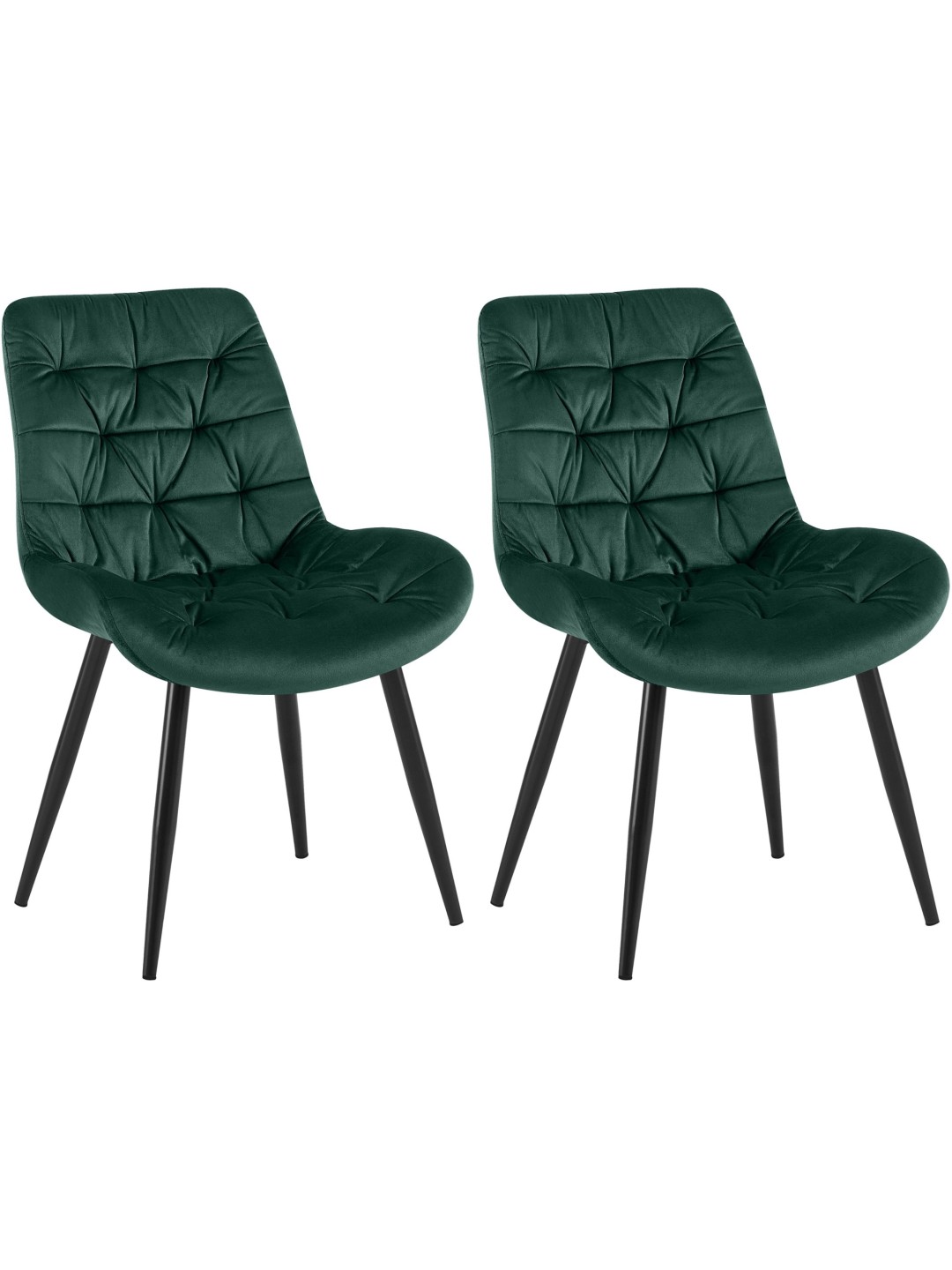 Set van 2 Rossford eetkamerstoelen, groen