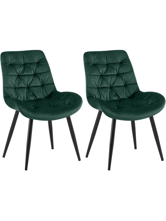 Set van 2 Rossford eetkamerstoelen, groen