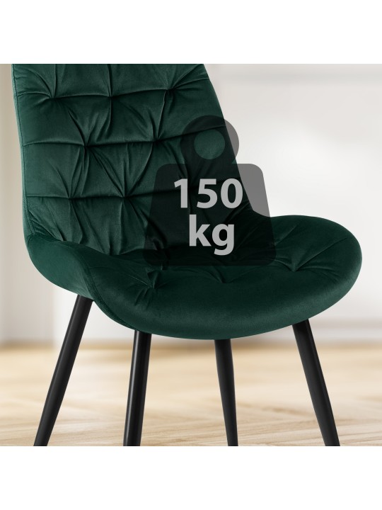 Set van 2 Rossford eetkamerstoelen, groen