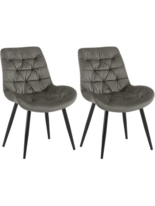 Set van 2 Rossford eetkamerstoelen, antraciet