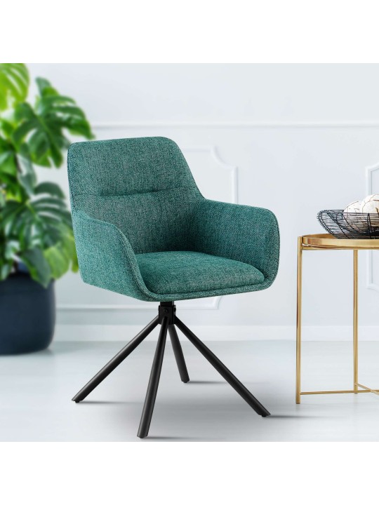 Set van 2 stoelen Tipton stof, donkergroen