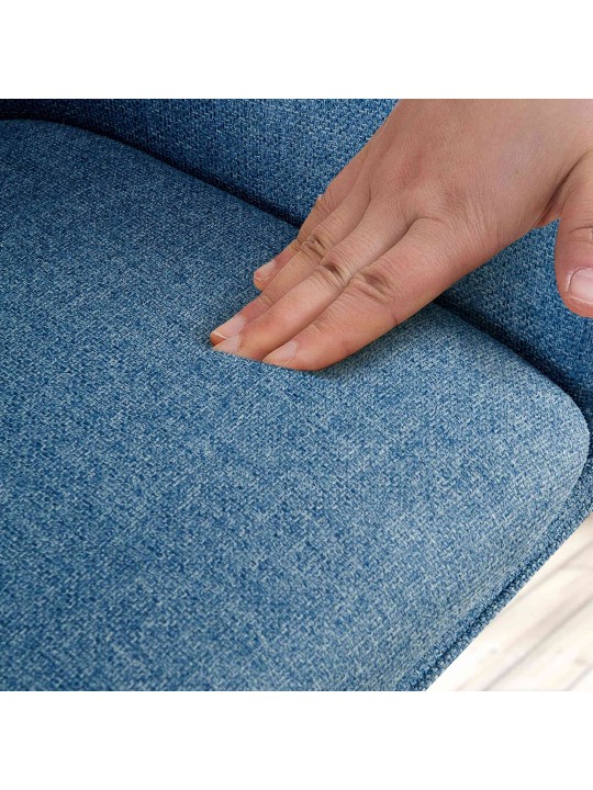 Set van 2 stoelen Tipton stof, blauw