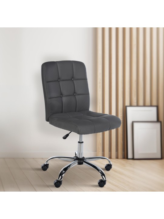 Werkkruk Trenton kunstleer, grijs Werkkruk Trenton kunstleer, grijs