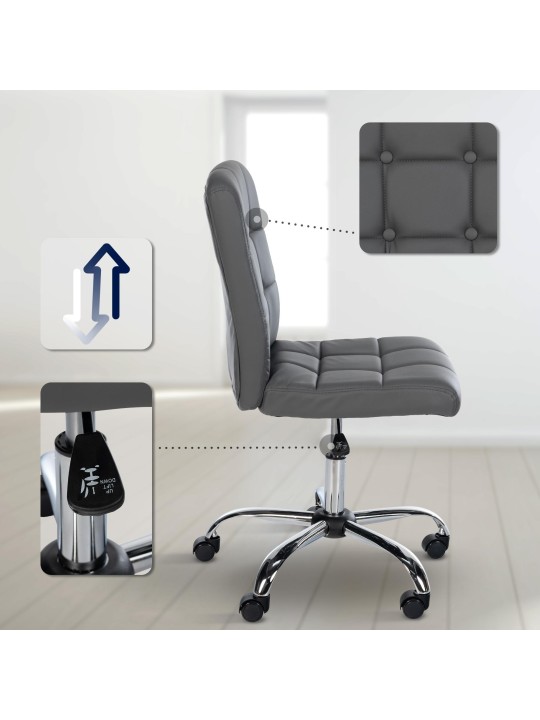 Werkkruk Trenton kunstleer, grijs Werkkruk Trenton kunstleer, grijs