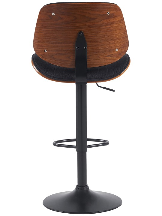 Set van 2 barkrukken Clawson stof, walnoot/zwart