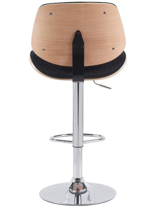 Set van 2 barkrukken Clawson stof chroom, naturel/zwart