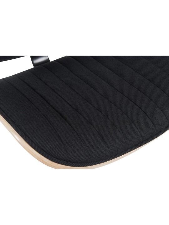 Set van 2 barkrukken Clawson stof chroom, naturel/zwart