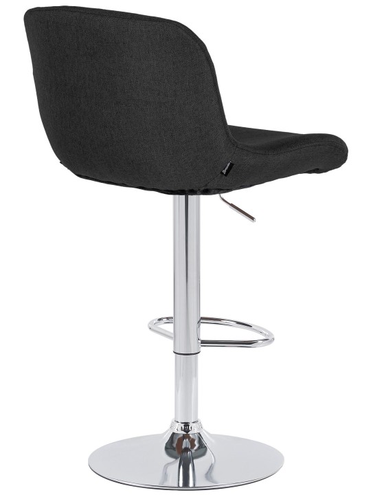 Set van 2 barkrukken Solon chroomstof, zwart