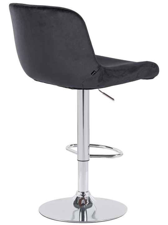 Set van 2 barkrukken Solon chroom fluweel, zwart