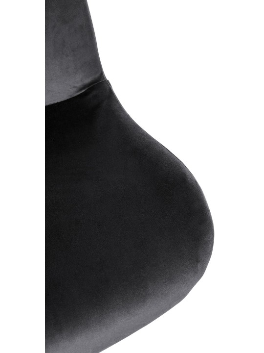 Set van 2 barkrukken Solon chroom fluweel, zwart