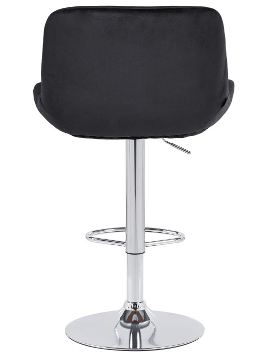 Set van 2 barkrukken Solon chroom fluweel, zwart