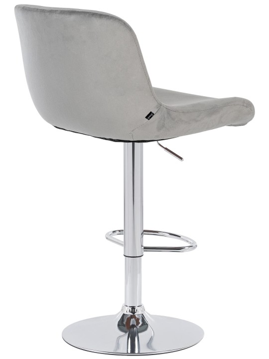 Set van 2 barkrukken Solon chroom fluweel, grijs