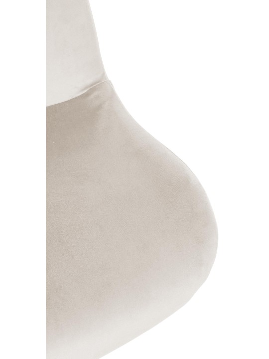 Set van 2 barkrukken Solon chroom fluweel, crème