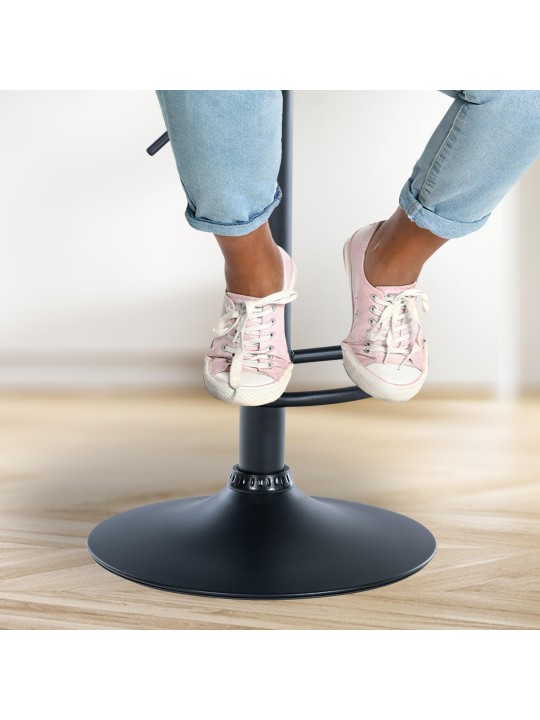 Set van 2 barkrukken Solon fluweel, crème