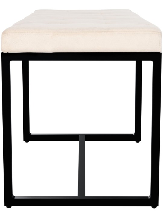 Barci B fluwelen bank, crème