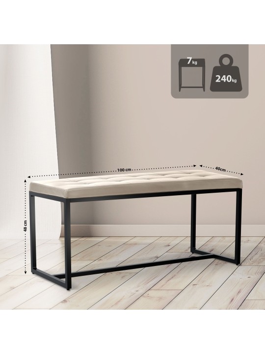 Bank Barci B kunstleer, crème Bank Barci B kunstleer, crème