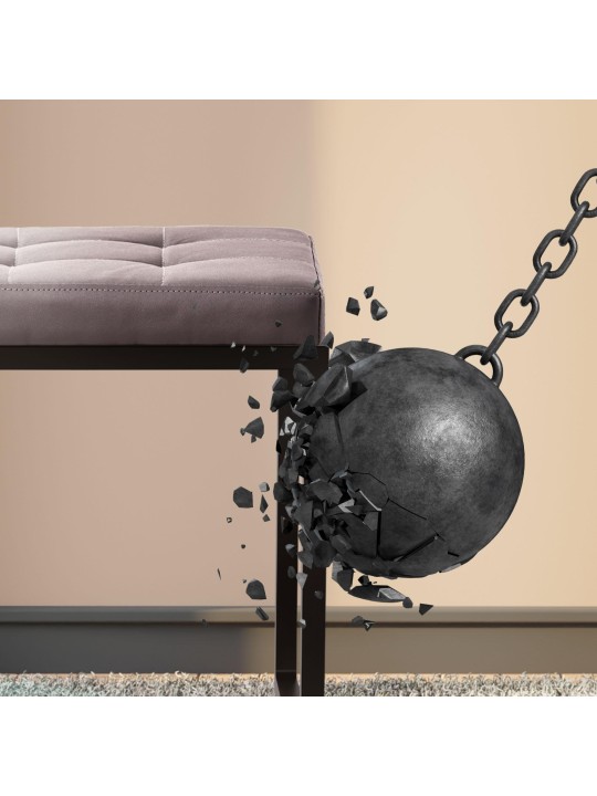 Bank Barci B kunstleer, grijs