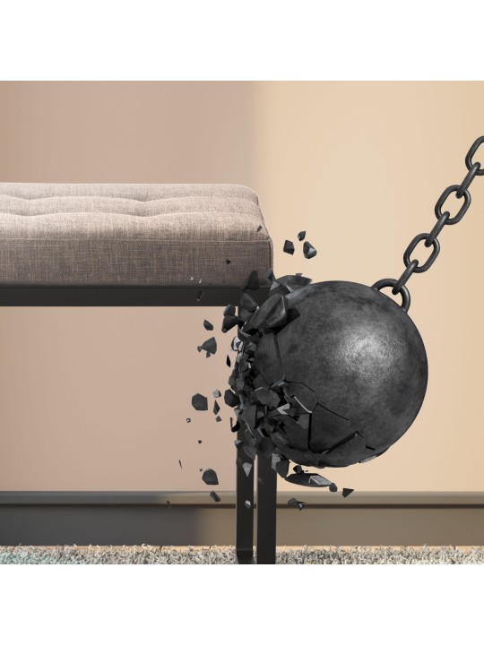 Bank Barci B stof, grijs