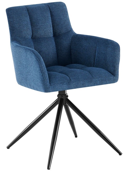 Eetkamerstoel Jonah stof, donkerblauw Eetkamerstoel Jonah stof, donkerblauw