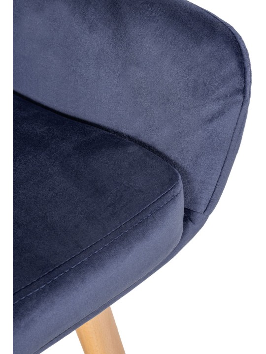 Set van 2 barkrukken Grant fluweel, donkerblauw