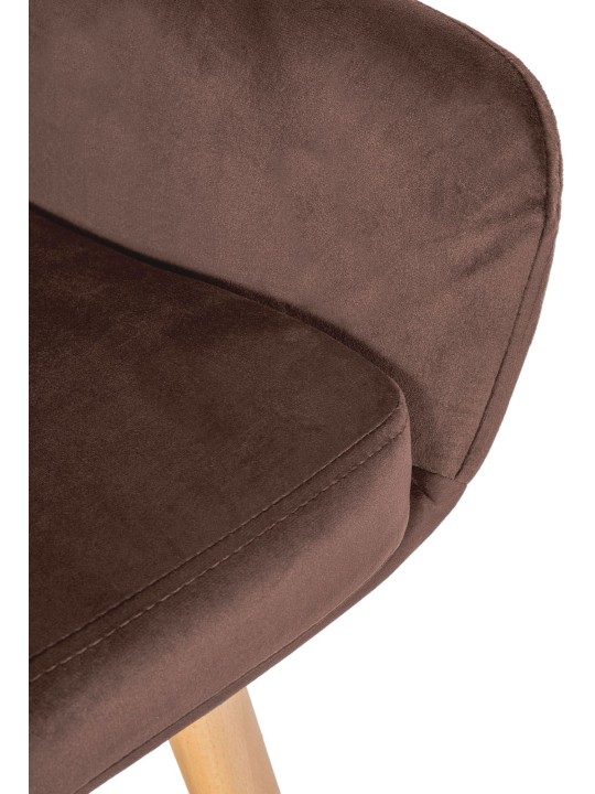 Set van 2 barkrukken Grant fluweel, koffie