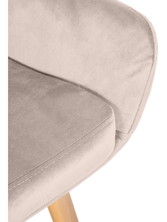 Set van 2 barkrukken Grant fluweel, crème