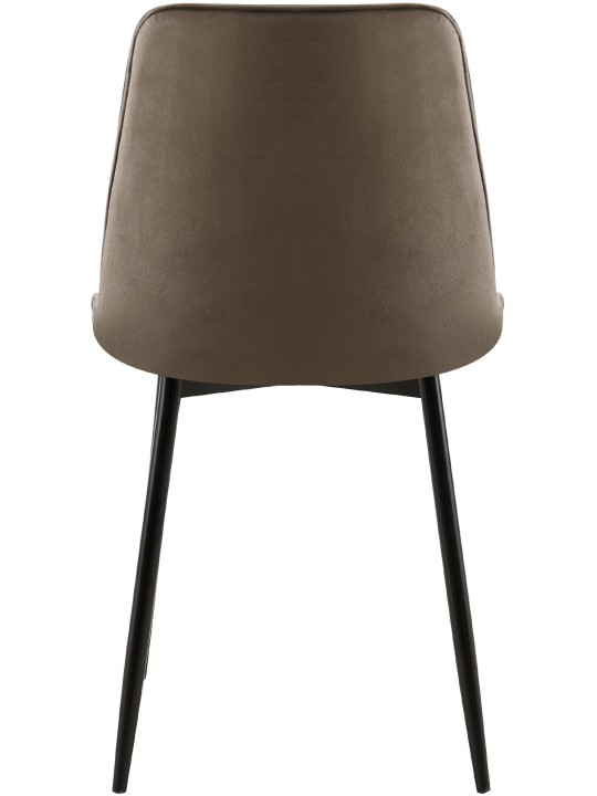 Set van 2 eetkamerstoelen Gifford fluweel, antraciet