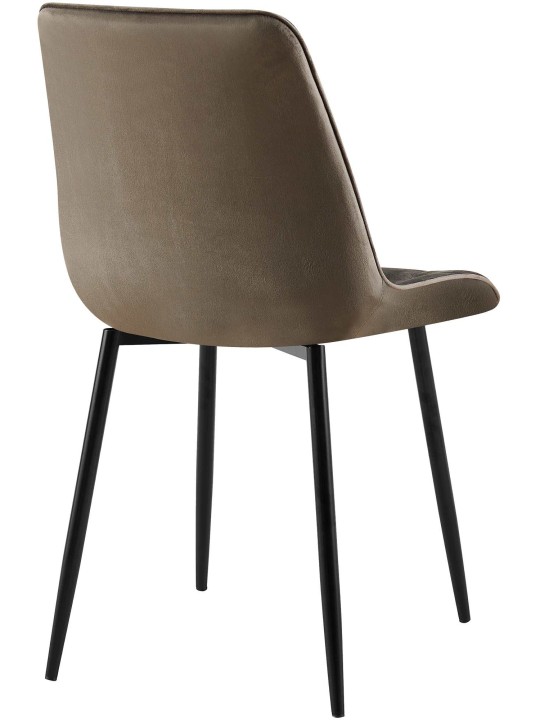 Set van 2 eetkamerstoelen Gifford fluweel, antraciet