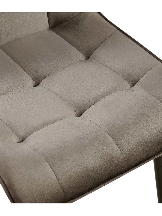 Set van 2 eetkamerstoelen Gifford fluweel, antraciet