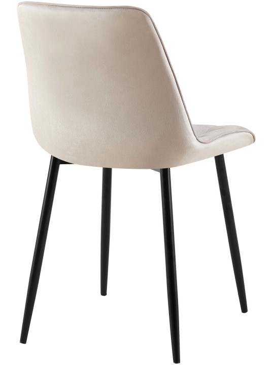 Set van 2 eetkamerstoelen Gifford fluweel, grijs