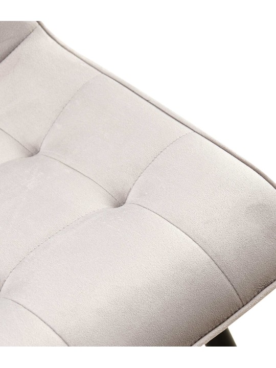 Set van 2 eetkamerstoelen Gifford fluweel, grijs