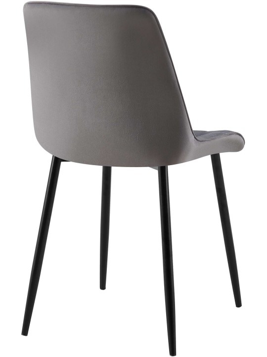 Set van 2 eetkamerstoelen Gifford fluweel, donkergrijs