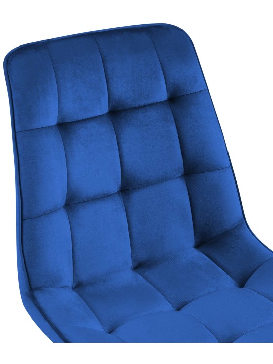 Set van 2 eetkamerstoelen Gifford fluweel, donkerblauw