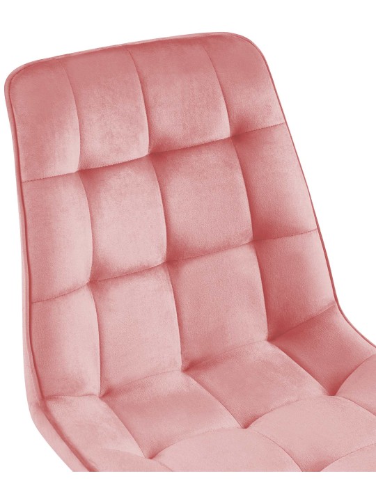 Set van 2 eetkamerstoelen Gifford fluweel, roze