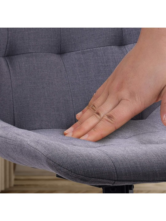 Set van 2 eetkamerstoelen Merna stof, donkergrijs