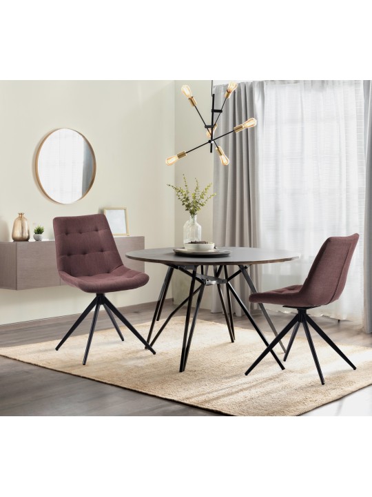 Set van 2 eetkamerstoelen Merna stof, taupe