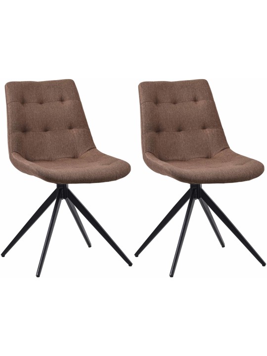 Set van 2 eetkamerstoelen Merna stof, taupe