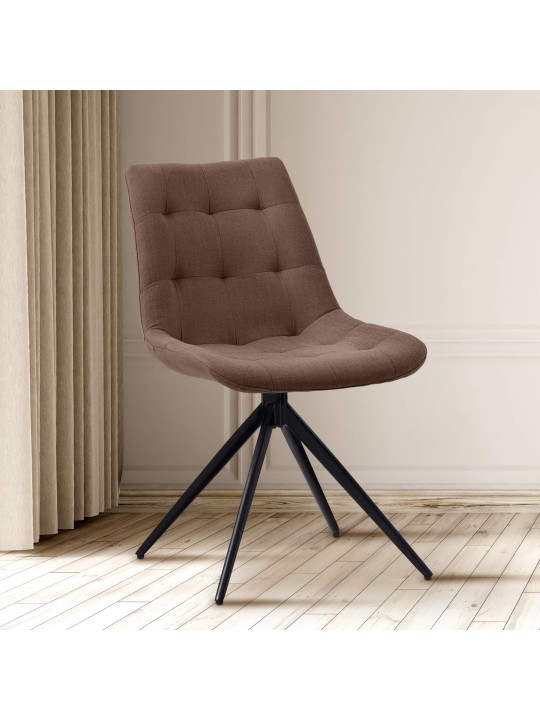 Set van 2 eetkamerstoelen Merna stof, taupe