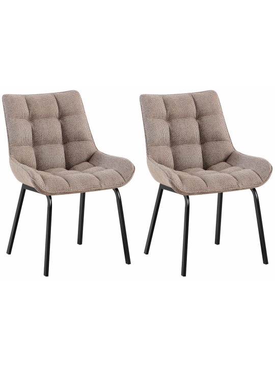 Set van 2 stoelen Saranda stof, terrabruin