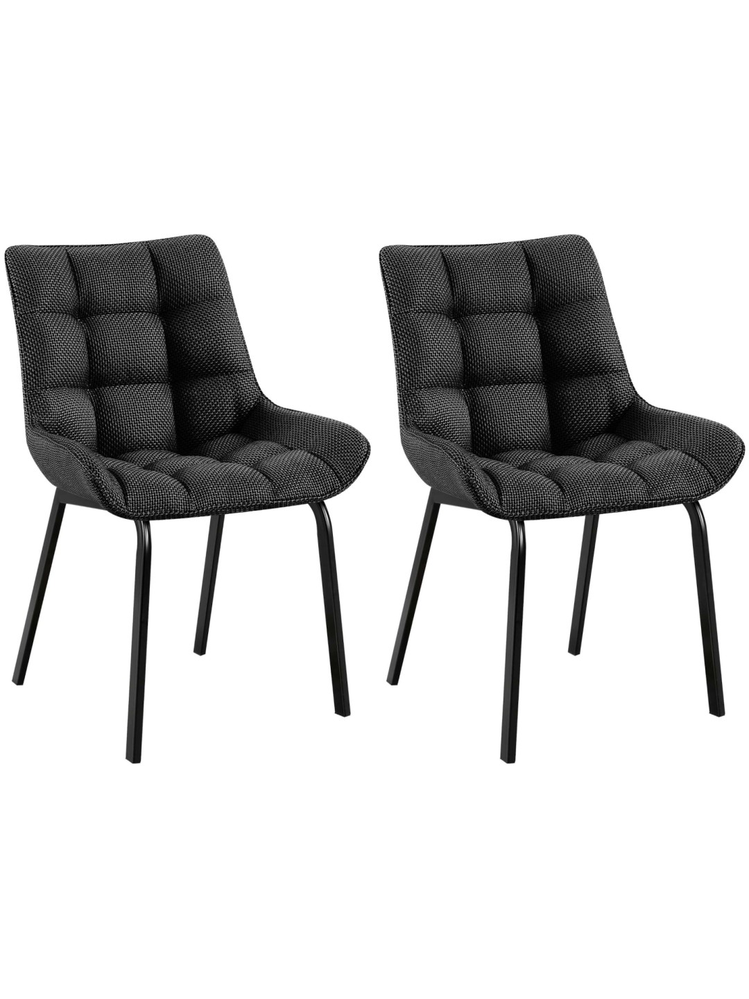 Set van 2 stoelen Saranda stof, titaniumgrijs