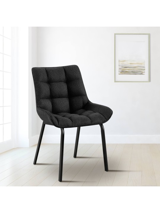 Set van 2 stoelen Saranda stof, titaniumgrijs