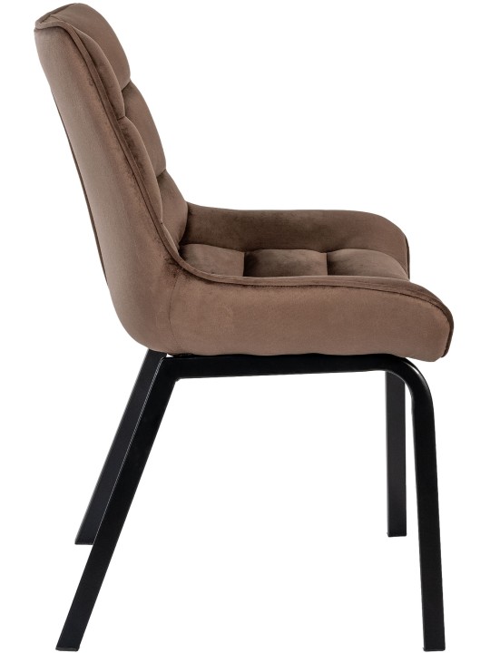 Set van 2 stoelen Saranda fluweel, bruin