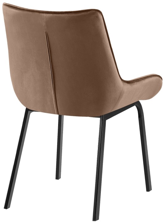 Set van 2 stoelen Saranda fluweel, bruin