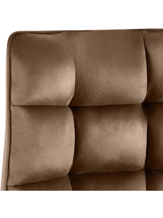 Set van 2 stoelen Saranda fluweel, bruin