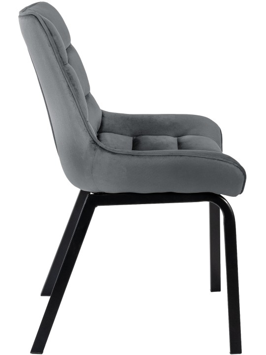 Set van 2 stoelen Saranda fluweel, donkergrijs