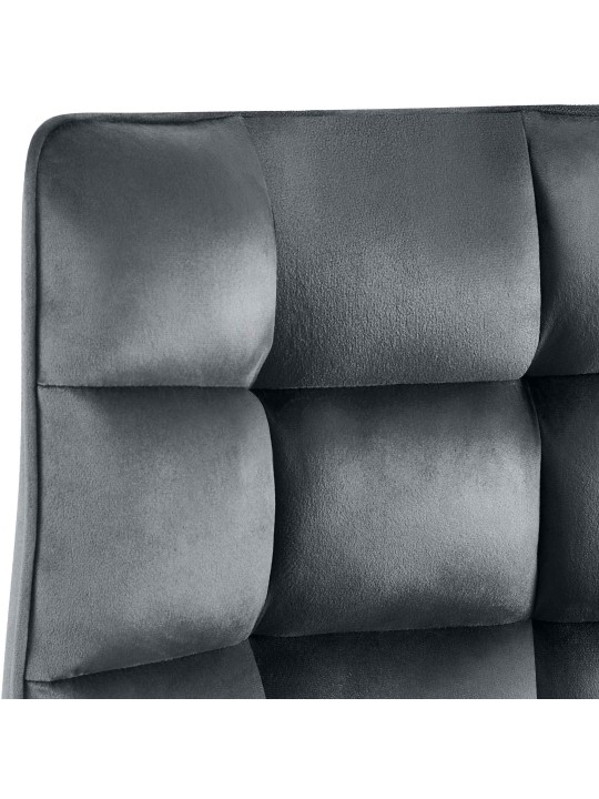 Set van 2 stoelen Saranda fluweel, donkergrijs