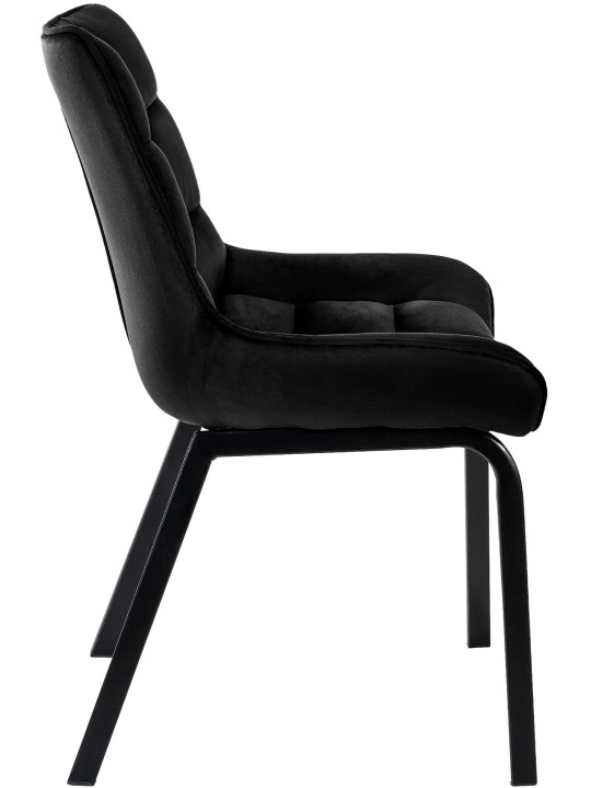 Set van 2 stoelen Saranda fluweel, zwart