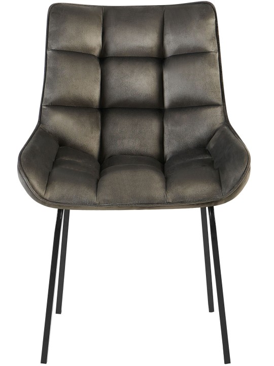 Set van 2 stoelen Saranda fluweel, antraciet