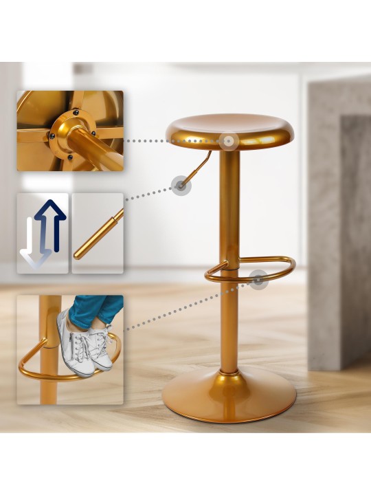 Barkruk Williston, goud