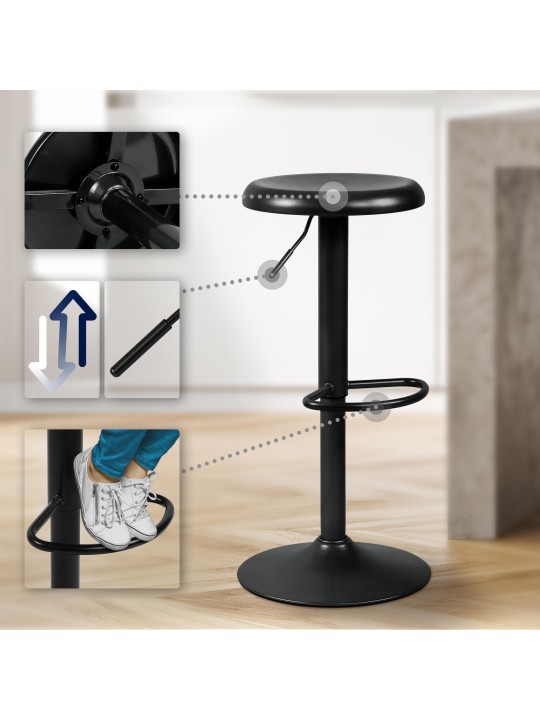 Barkruk Williston, zwart